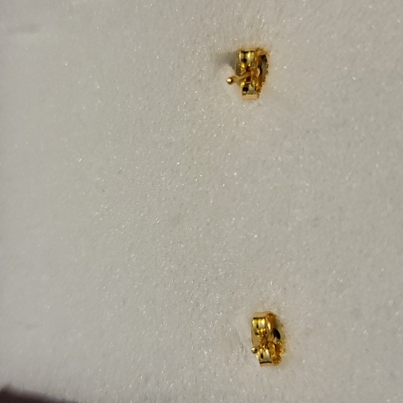 18K NECKLACE BRACELET EARRINGS & RING NAIL HEAD LOVE SET - Picture 6 of 12